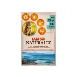 IAMS Naturally Cat - Ocean Cod in Gravy 24 x 85 g