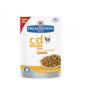 Hill&apos;s c/d - Feline - Chicken maaltijdzakjes 12x 85 gr.