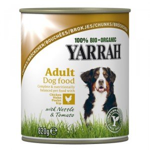 Yarrah - Natvoer Hond Blik Chunks met Kip Bio - 6 x 820 g