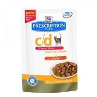 Hill&apos;s c/d - Urinary Stress - Feline - Chicken maaltijdzakje 12x 85 gr