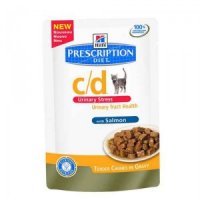 Hill&apos;s c/d - Urinary Stress - Feline - Salmon maaltijdzakjes 12x 85 gr