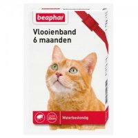 Beaphar Vlooienband Kat - 6 maanden - Rood