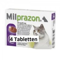 Milprazon grote kat (16 mg) - 4 tabletten