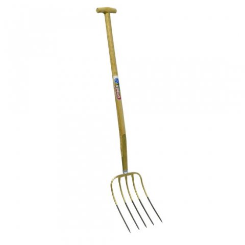 Mestvork 5-tands T-steel met stift 100cm