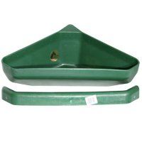 OK-Plast Hoek-voerbak type 107 bruin met anti-morsrand