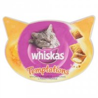 Whiskas Temptations kip / kaas Kattensnoep 60 gram
