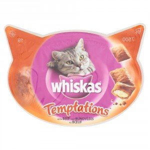 Whiskas Temptations rund Kattensnoep 60 gram