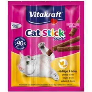 Vitakraft Catsticks Mini Gevogelte/Lever Kattensnoep 3 stuks