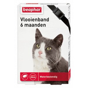 Vlooienband kat Wit