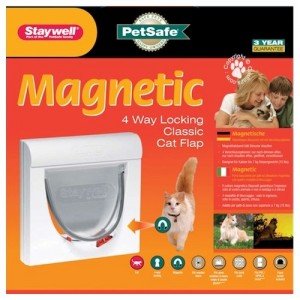 Staywell 932 Magnetic 4 way Catflap Kattenluik Wit