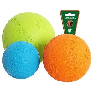 Rubber bal met pootjes en piep Medium