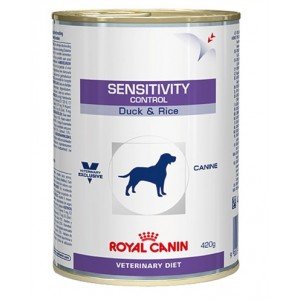 Royal Canin Veterinary Diet Sensitivity Control (blik duck & rice) hondenvoer 1 tray (12 blikken)