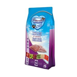 Renske Super Premium Adult Verse Eend & Konijn hondenvoer 2 x 2 kg