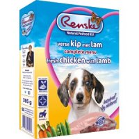 Renske Vers Pup/Junior Kip en Lam 10 x 395 gram 1 tray (10 x 395 gram)