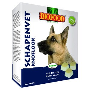 Biofood Schapenvet Maxi Bonbons met knoflook Per verpakking