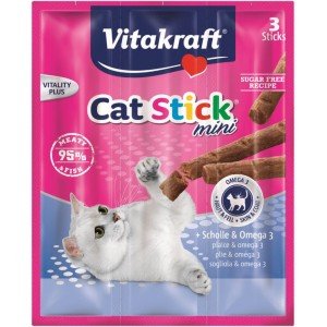 Vitakraft Catsticks Mini Schol/Omega 3 Kattensnoep 3 stuks