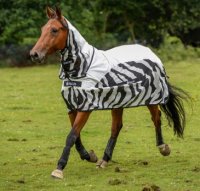 Bucas Buzz-Off Rain Zebra Full Neck