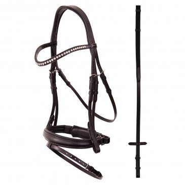 ANKY Bridle ATH15008 Printed Crank Noseband m/teugels