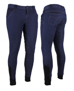 QHP Rijbroek Denim Man Anti Slip