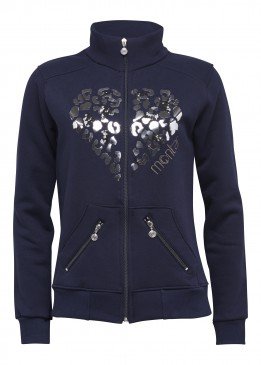 Montar Lara Zipper Sweatshirt Sequin Heart