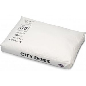 Ligkussen City Dogs wit - 100 x 70 x 12 cm