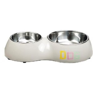 Melamine dinerset tape dog grijs - 31 x 17.5 cm