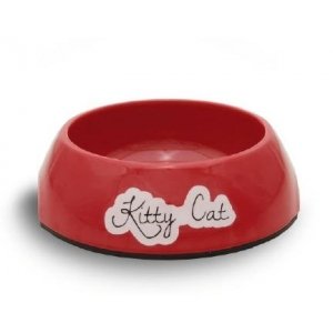 Melamine eetbak kitty cat rood