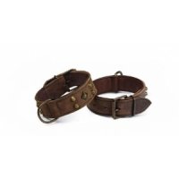 Leren honden halsband mohican - 40 cm x 35 mm